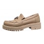 Pantofi dama casual din piele naturala box - Model Cleopatra Bej